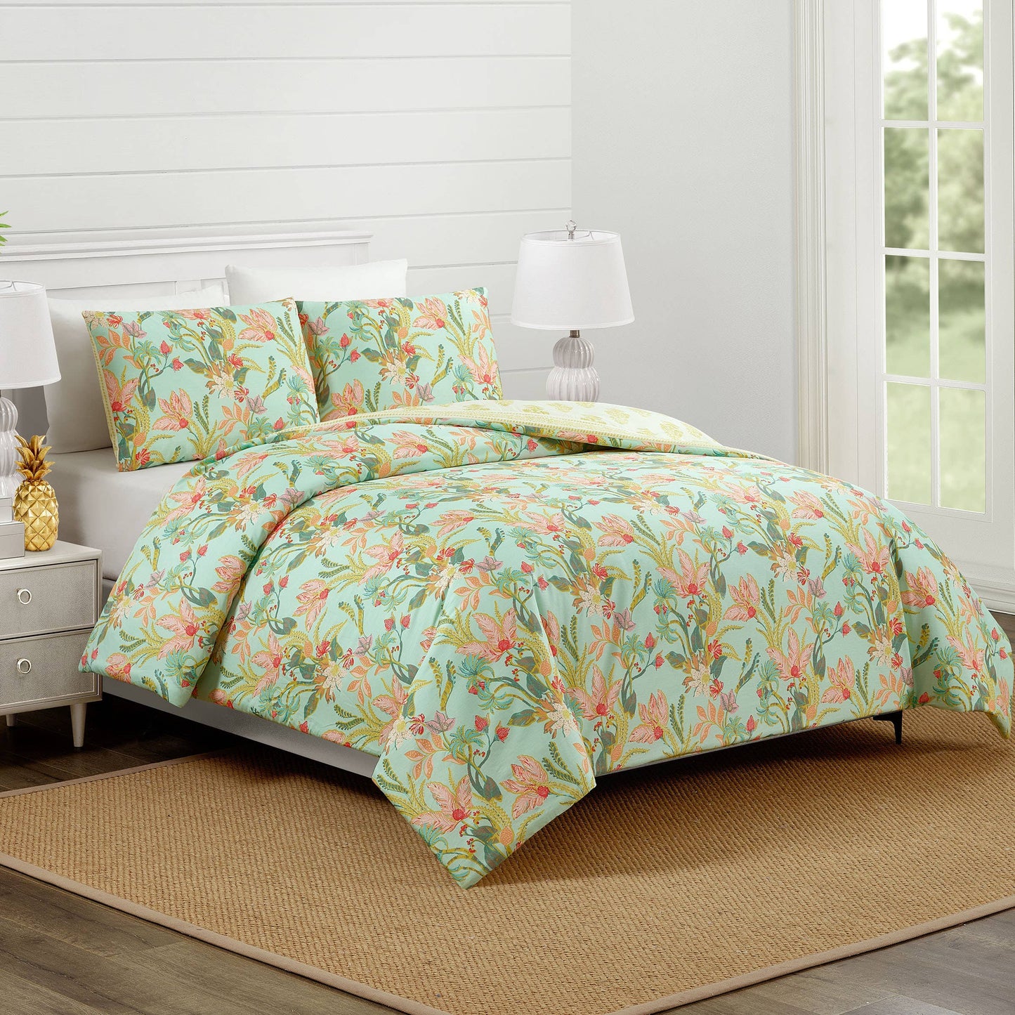 QUEENIE TROPICAL COMFORTER SET-3PC - Spartina