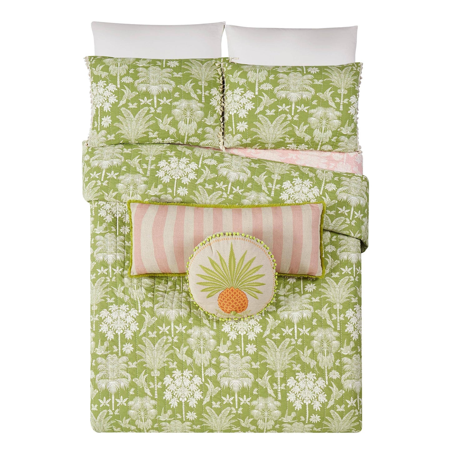 QUEENIE CABANA STRIPE FRINGE DECORATIVE - Spartina