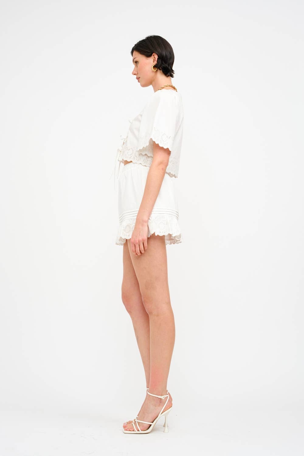 Hailey Off White Blouse and Skirt