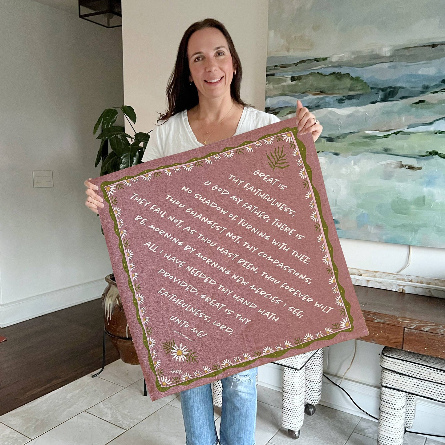 Great is Thy Faithfulness Hymn Tea Towel
