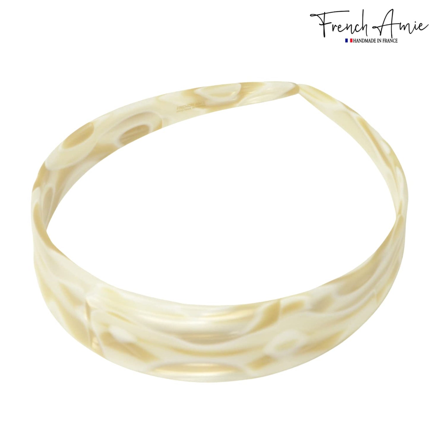 French Amie Ultracomfort Wide 1 1/4" Celluloid Handmade French Hair Headband