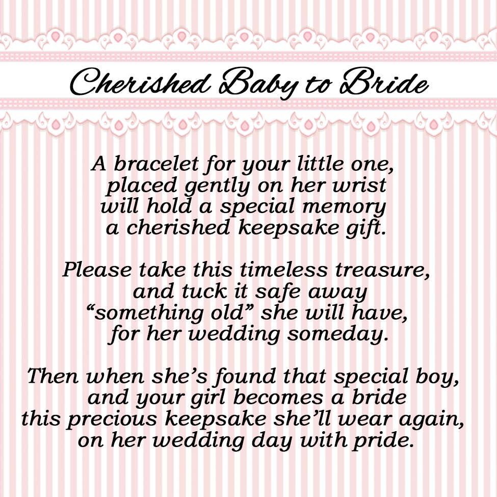 14K Gold Cherished Babe to Bride Cross Bracelet Gift
