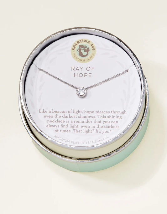 SLV Necklace 18" Ray of Hope/Gem