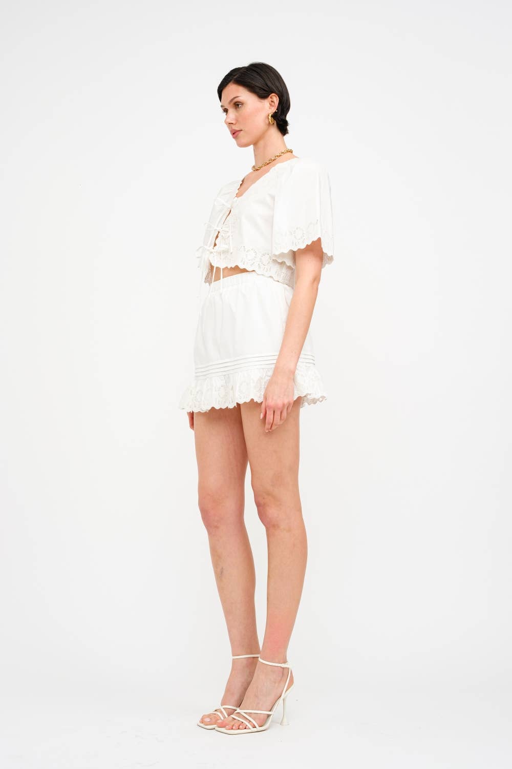 Hailey Off White Blouse and Skirt