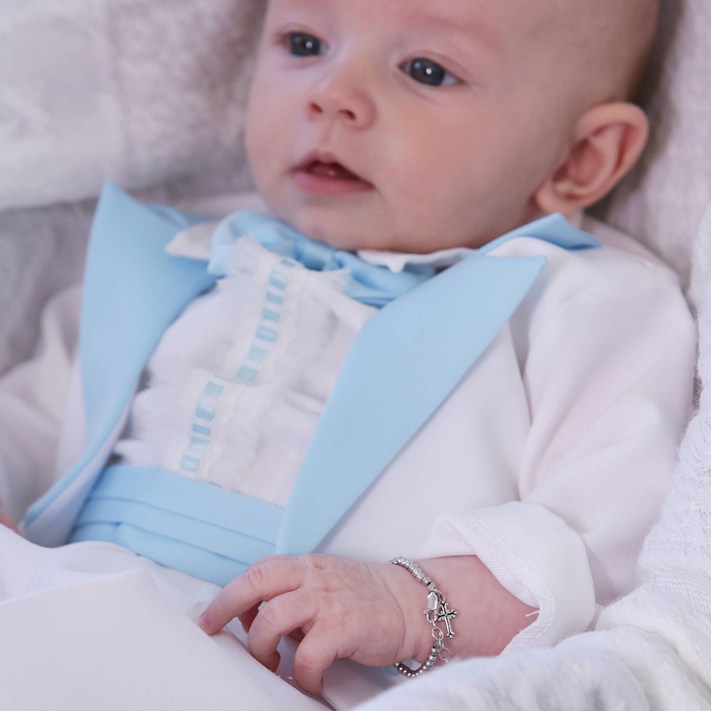 Boy's Blessing to Bride Sterling Silver Christening Bracelet