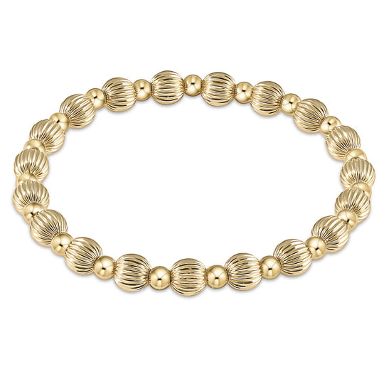 DIGNITY GRATEFUL PATTERN 6MM BEAD BRACELET- EXTENDS