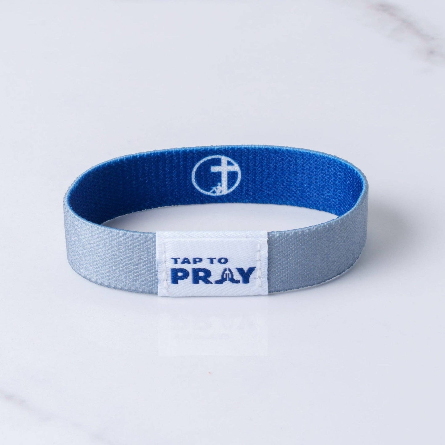 Tap To Pray® Wristband – Navy & Grey