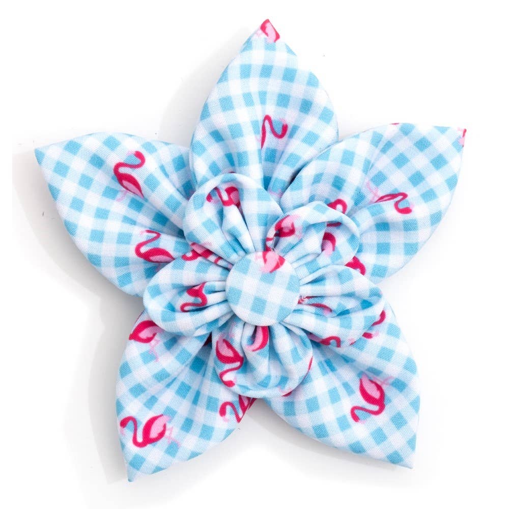 Gingham Flamingos Flower