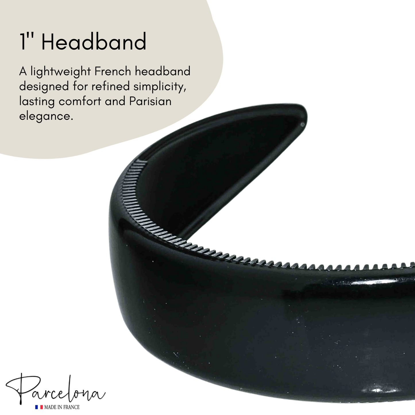 Parcelona Headband – Cellulose Acetate with Non-Slip Teeth for All Hair Types