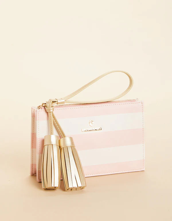 Emmy Wristlet Pink Stripe