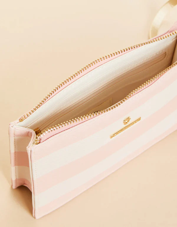 Emmy Wristlet Pink Stripe