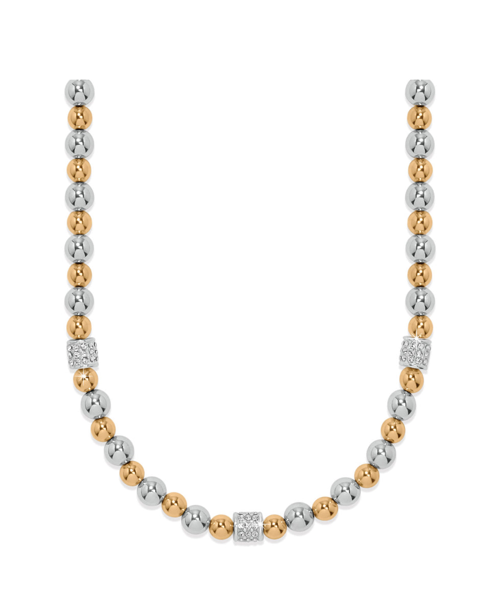 Meridian Petite Station 2 Tone Necklace