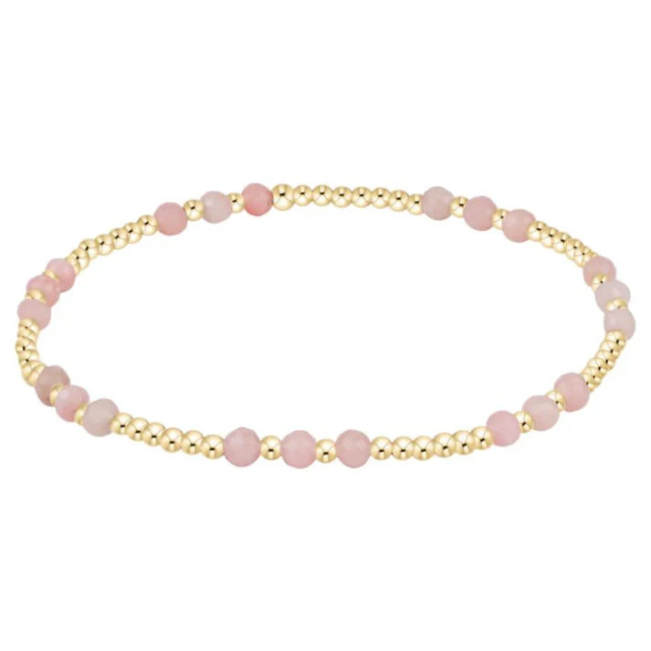 Joy Gem 3mm Bracelet - Pink Opal