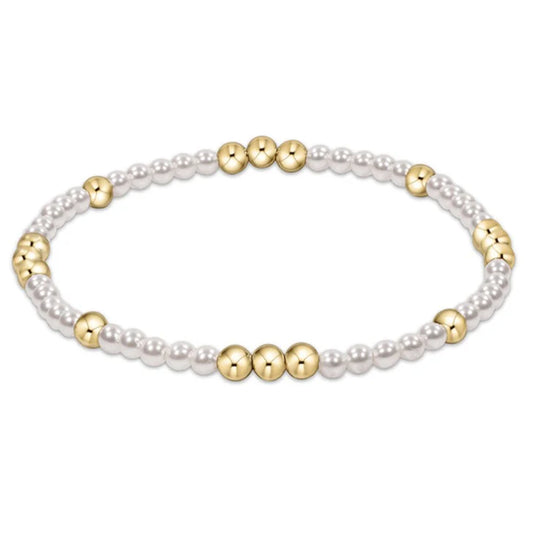 Worthy 3mm Bead Bracelet-Pearl