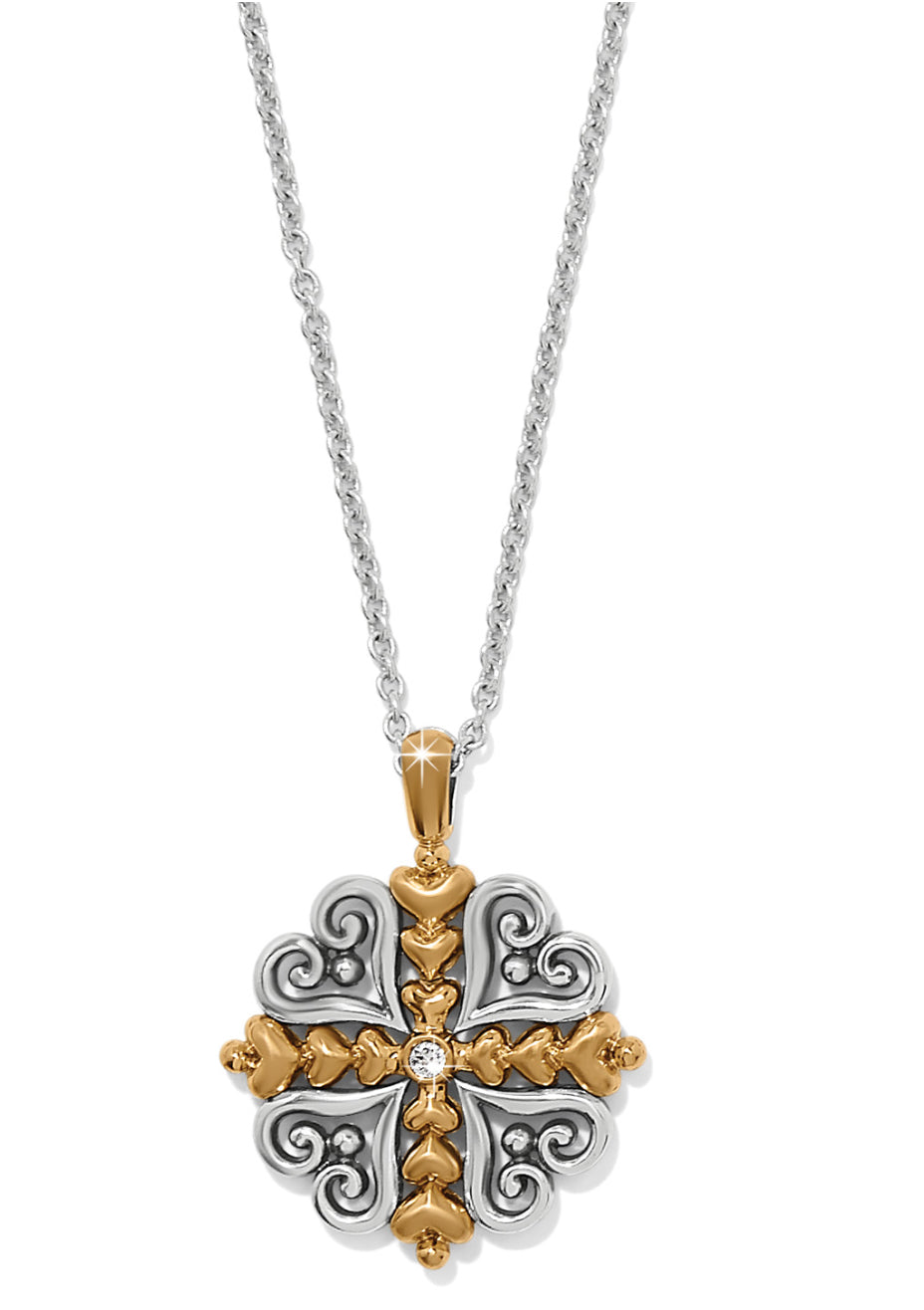 Alcazar Heart Two Tone Necklace