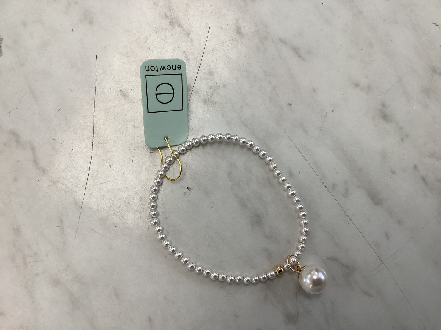 Classic Pearl 3mm bracelet classic Pearl 10mm charm