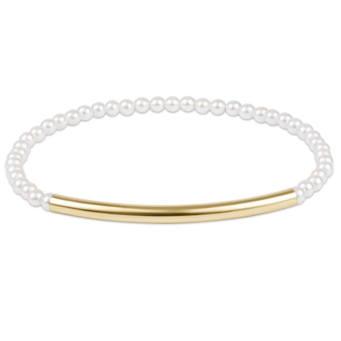 bliss bar smooth pearl 3mm bracelet