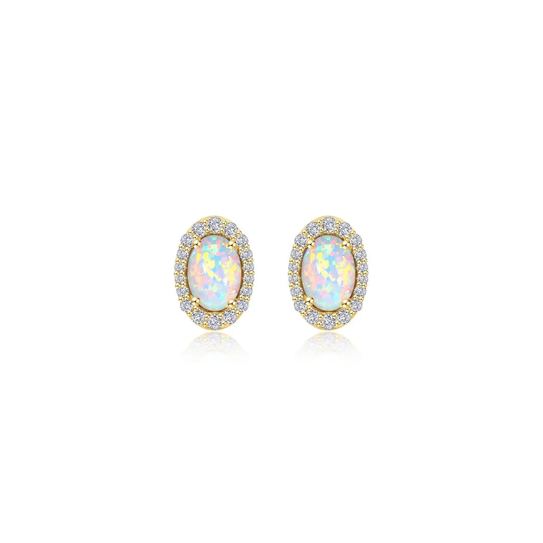 Vintage Inspired Oval Stud Earrings