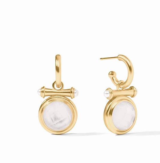 Bamboo Hoop & Charm Earring