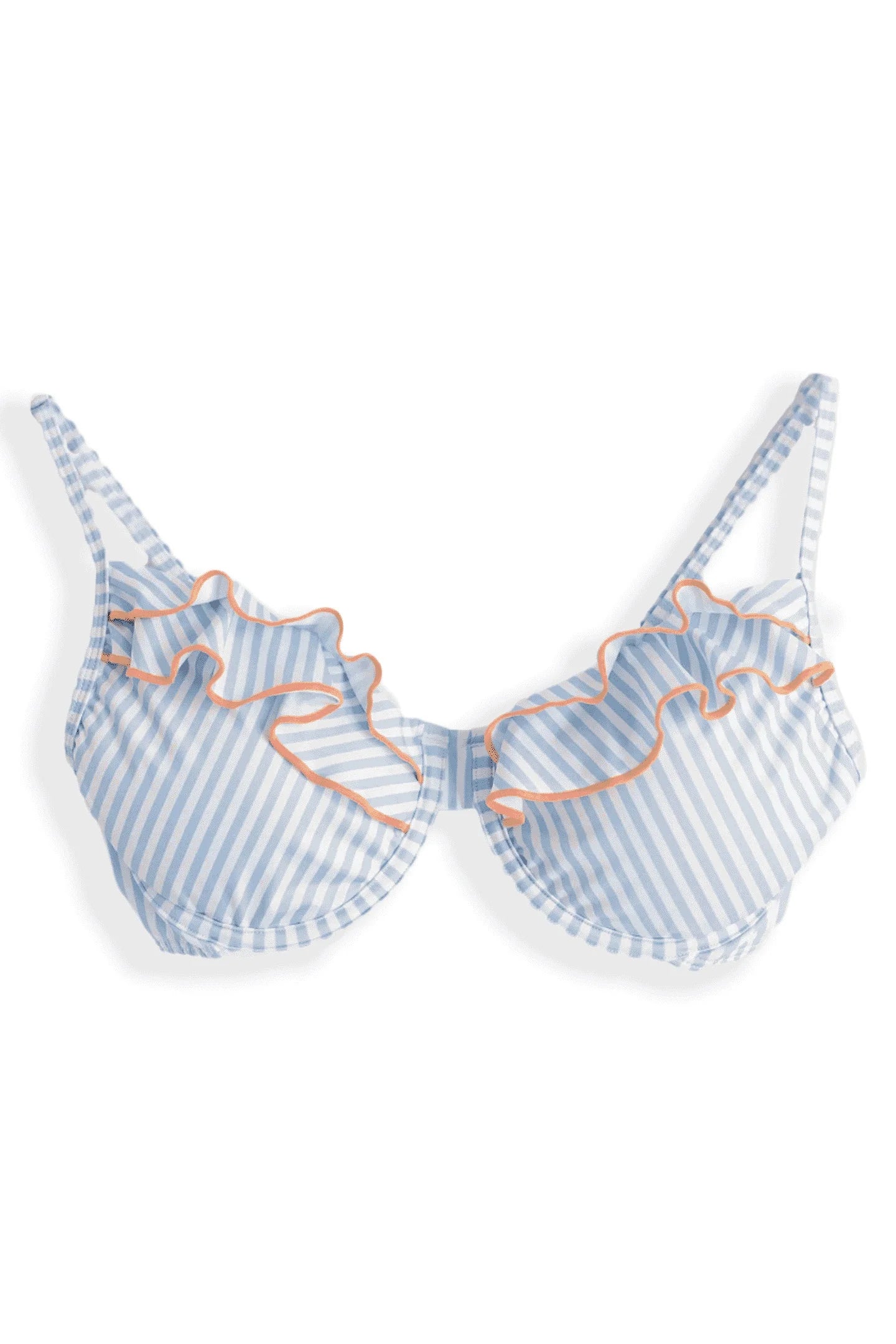 Women’s Ruffle Underwire Bikini Top Chambray Seersucker