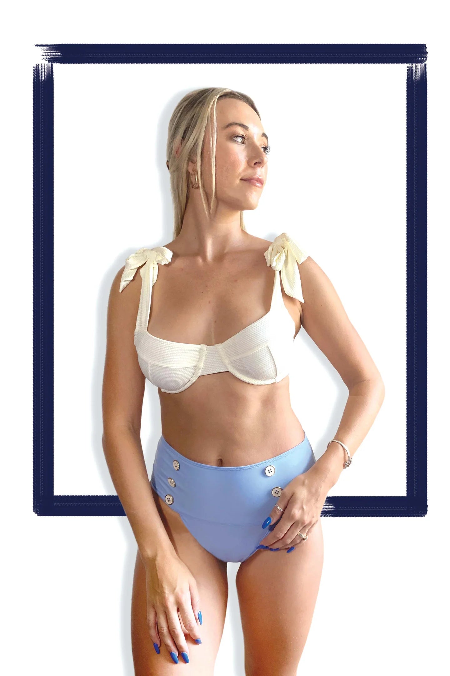 Women’s Sailor Underwire Tie Top/Coco Cream