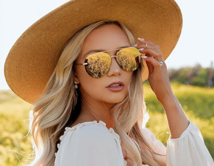 Lennox Gold  frame polarized Sunglasses