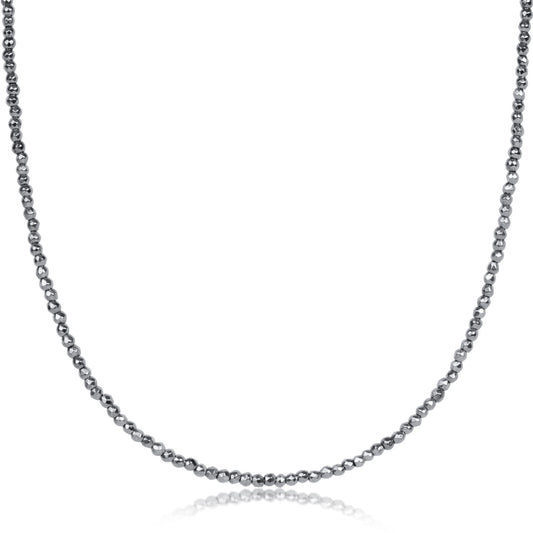 15” Silver Hematite Choker 2mm Bead