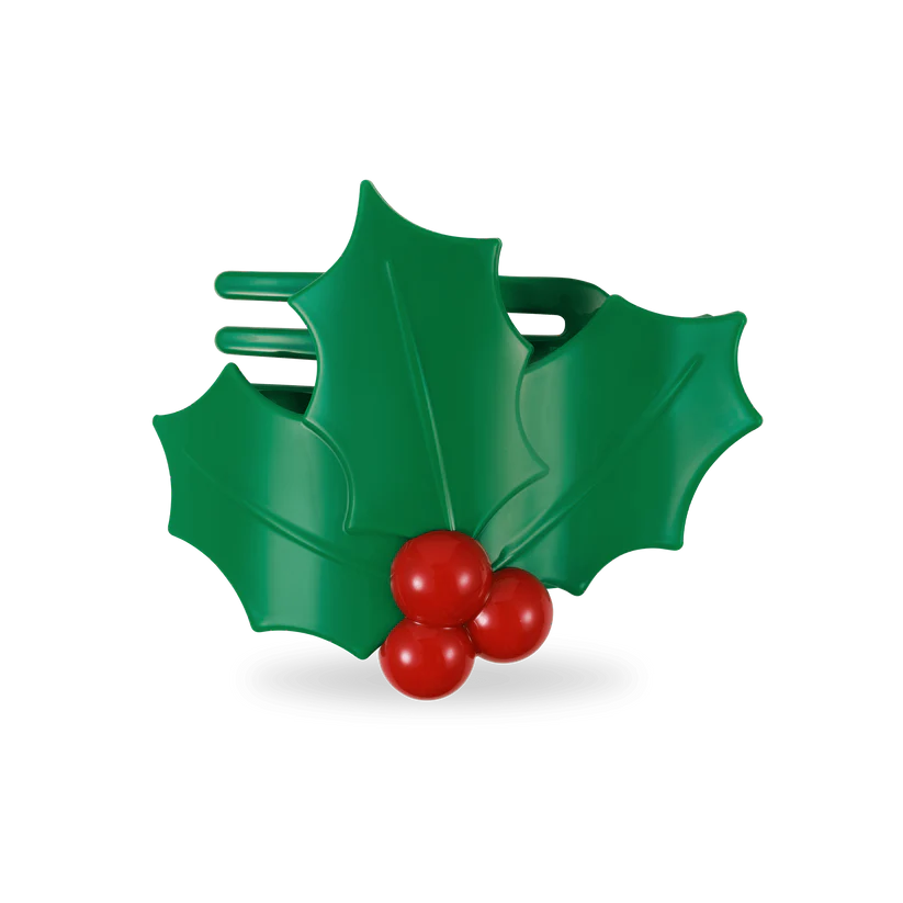 Holly Leaves Flat Hair Clip