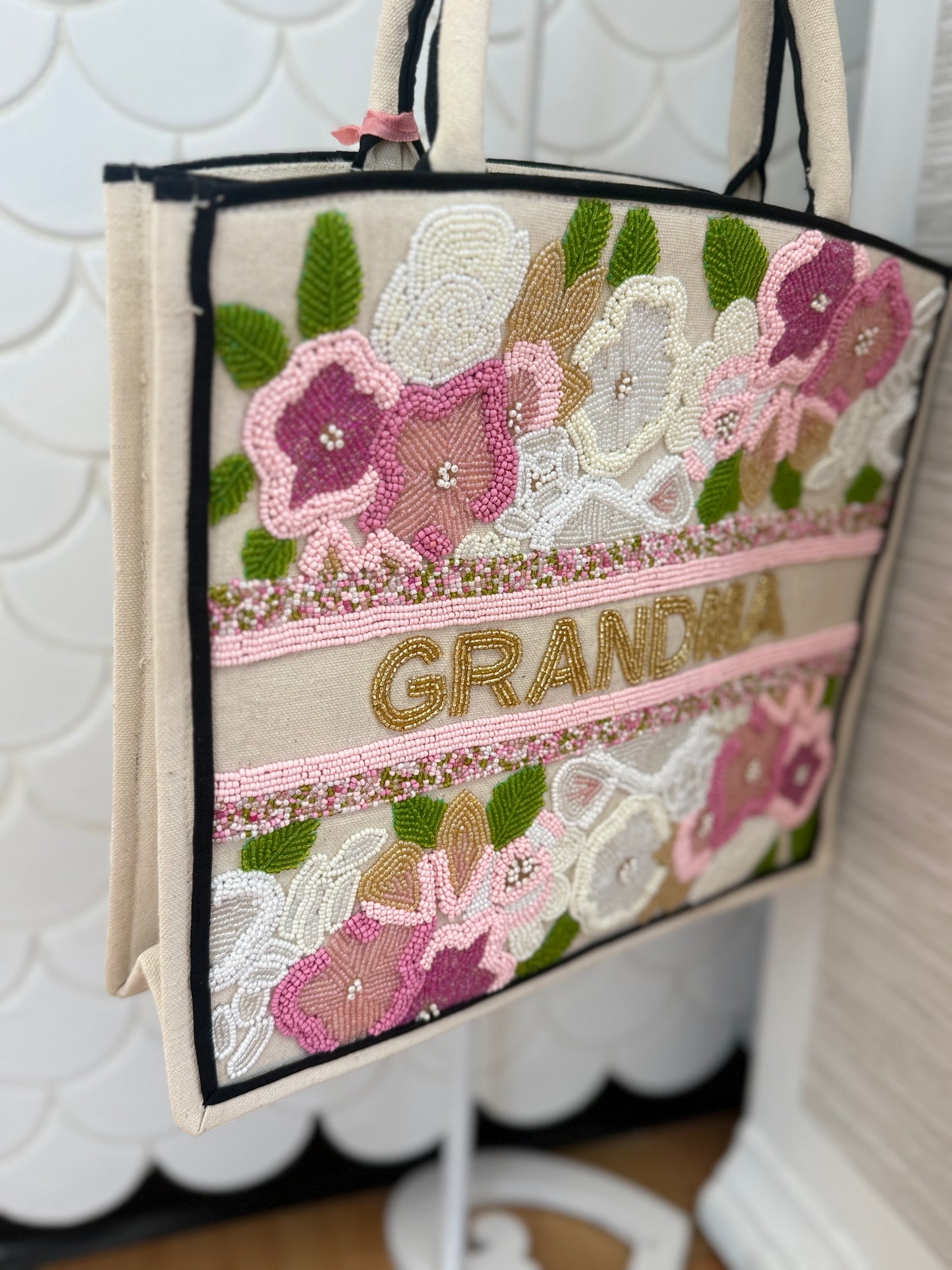 Small Grandma Beaded Tote