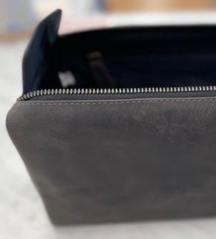 Leather Toiletry Bag with Handle