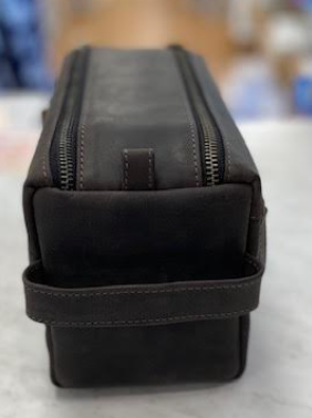 Leather Toiletry Bag with Handle