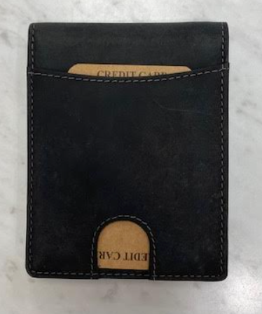 Distressed leather Bifold Wallet
