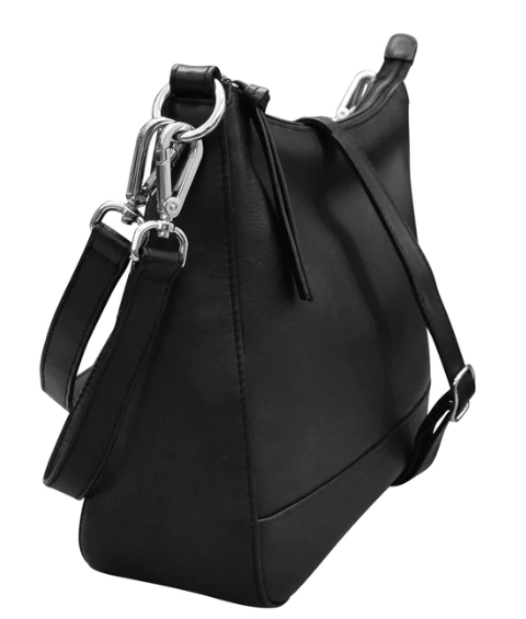 Zip Top Hobo with Two Detachable Straps