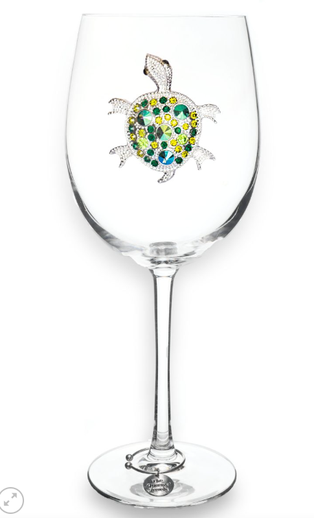 Sea Turtle Jeweled Glassware