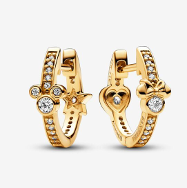 Disney Mickey Mouse & Minnie Mouse Sparkling Hoop Earrings