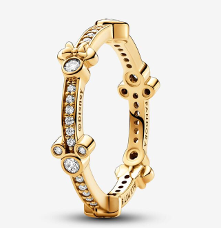 Disney Mickey Mouse & Minnie Mouse Sparkling Eternity Ring