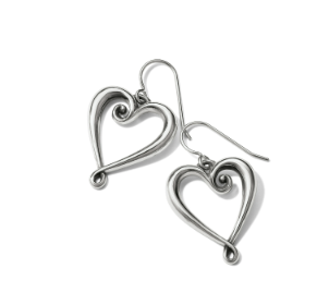 Whimsical Heart French Wire Earrings