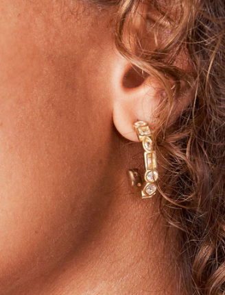 Shine Bright Hoop Earrings Crystal