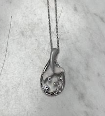 Whale Tail Sterling Pendant