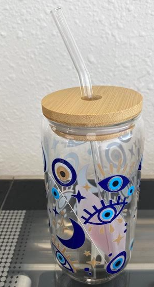 Glass Evil Eye Cups