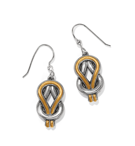 Interlok Harmony Two Tone French Wire Earrings