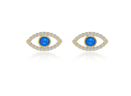 Turquoise Evil Eye Stud Earrings