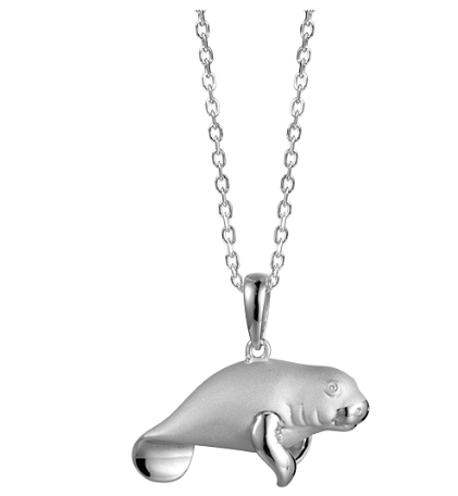Sterling Silver Manatee Pendant