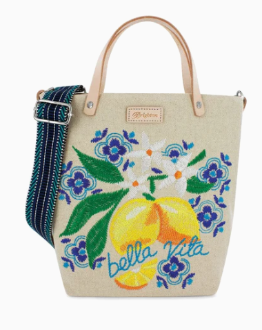 Bella Vita Embroidered Medium Messenger Bag