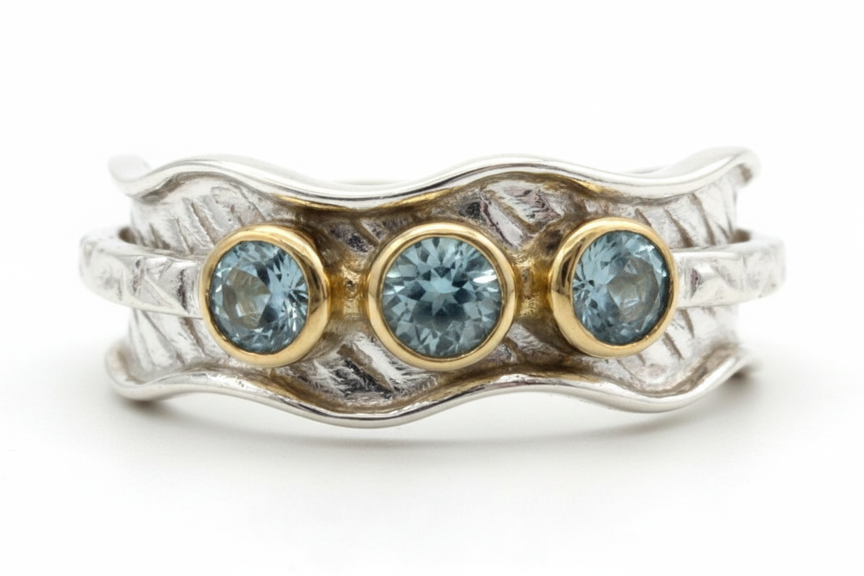 Kathy Blue Topaz Spinner Ring