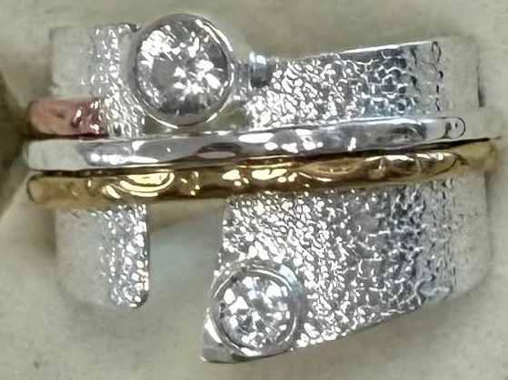 CZ Sterling SilverSpinner