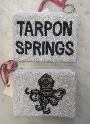 Tarpon Spring hand beaded Coin Purse