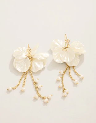 Corolla Dangle Earrings Pearl