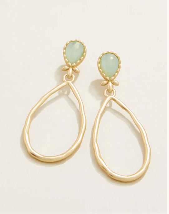 Nara Teardrop Earrings Sea Foam