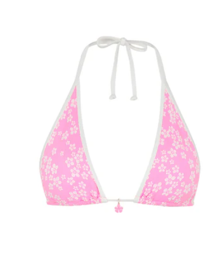 Bind Triangle Halter Bikini Top - Sugar Sprinkle
